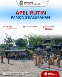 APEL RUTIN PAMONG KALURAHAN HARGOMULYO